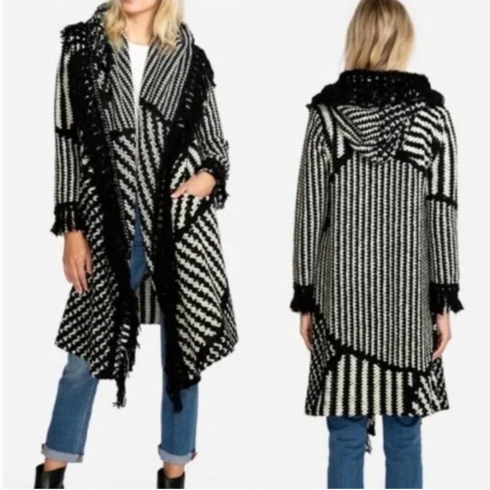 Johnny Was Muse Sweater Fringe Cardigan Coatigan MSRP $378 NWT